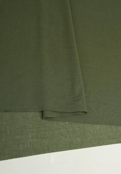 Cotton Lining Fabric, Anti-Static Solid, for Dress, Blouse & Skirt Linings - Army Green