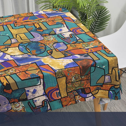 Cotton Linen Fabric, Ethnic Paisley Print, for Tablecloths, Curtains & Bags - Abstract Art