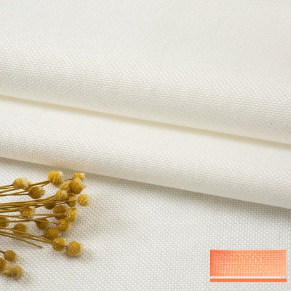 Cotton Linen Fabric, Heavy Plain Weave, for Sofa Covers, Tablecloths & Cushions - Off-White
