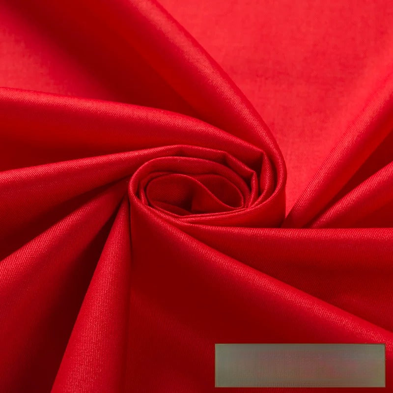 Cotton Twill Fabric, Solid, for Shirts, Bedding & Embroidery - Red