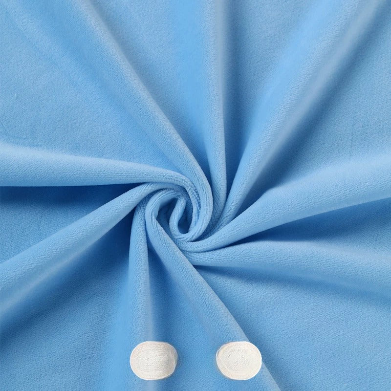 Crystal Velvet Doll Skin Fabric, Short Pile, for Plush Dolls, Toys & Linings - Light Blue