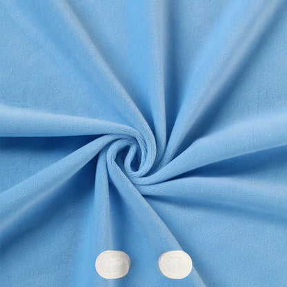 Crystal Velvet Doll Skin Fabric, Short Pile, for Plush Dolls, Toys & Linings - Light Blue