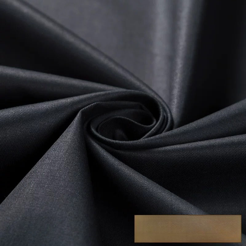 Cotton Twill Fabric, Solid, for Shirts, Bedding & Embroidery - Black