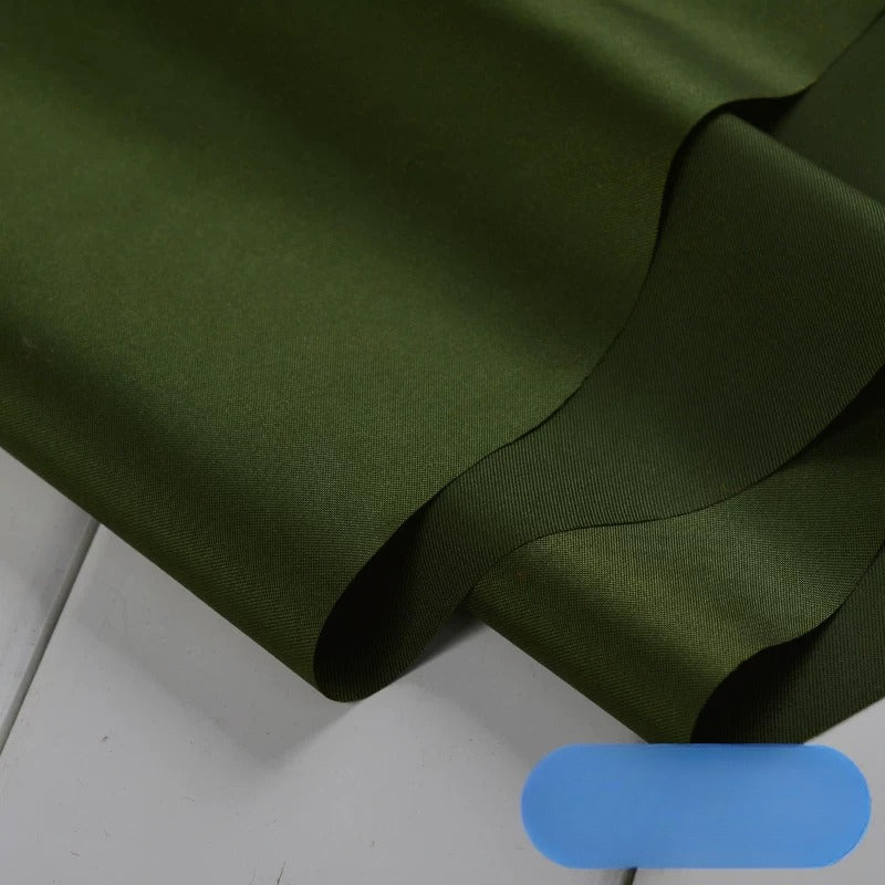 Satin Lining Fabric, Anti-Static, for Suits, Coats, Bags & Linings - Army Green