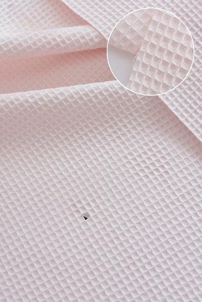 Cotton Waffle Fabric, Pure Solid, for Bathrobes, Pajamas & Home Textiles - Watercolor Pink