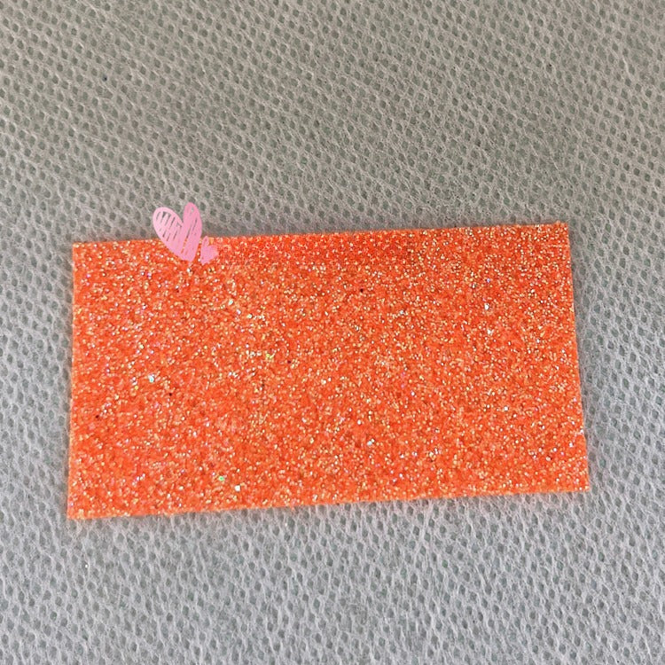 Chunky Glitter Fabric By The Yard | 25 Colors, 59" Wide for Wedding Decor & Hand Craft - Carrot Orange
