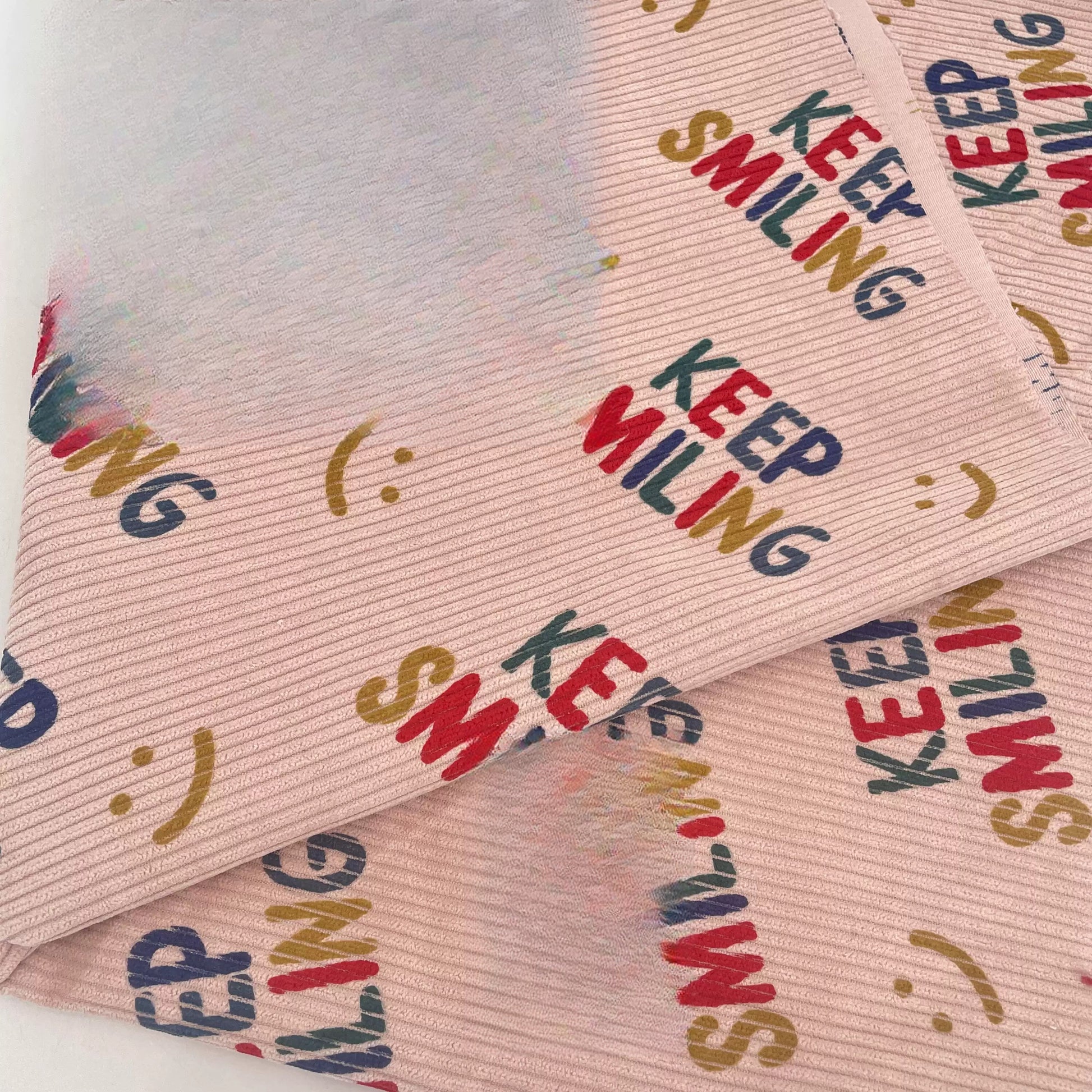 Printed Cotton Corduroy Fabric, for Dresses & Cushions