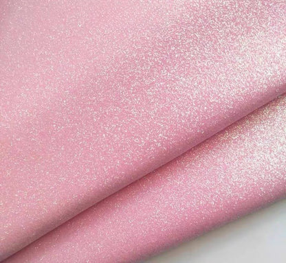 Chunky Glitter Fabric By The Yard | 25 Colors, 59" Wide for Wedding Decor & Hand Craft - Pink
