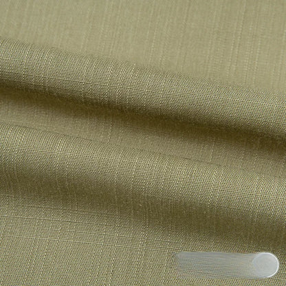 Cotton Linen Slub Fabric, Summer Solid, for Pants, Casual Wear & DIY - Khaki