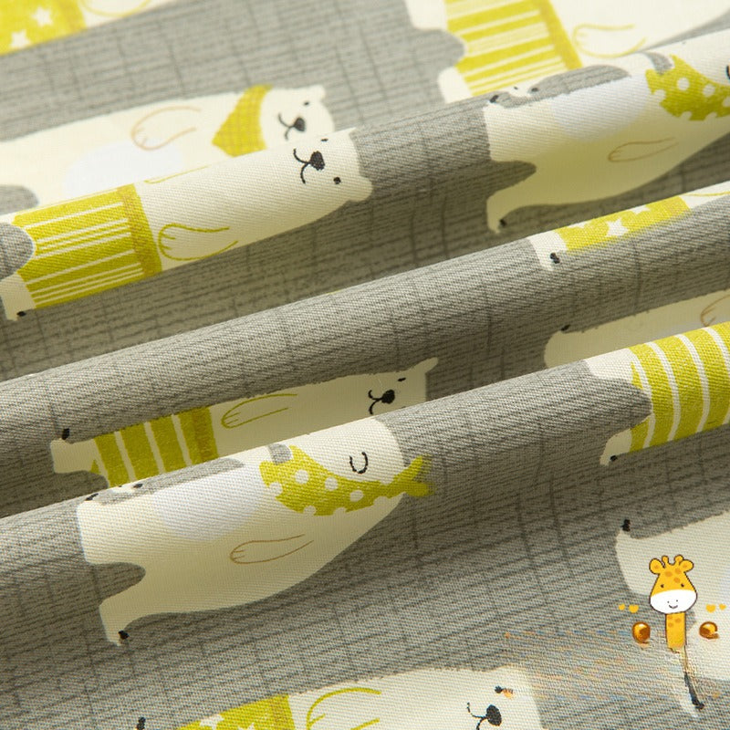 Cotton Twill Fabric, Kids Cartoon Print, for Kids' Bedding, Babywear & Quilts - Naughty Bear