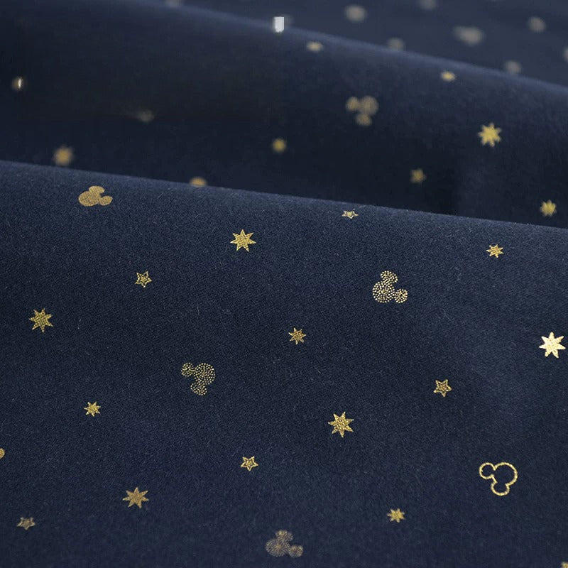 Brushed Cotton Flannel Fabric, Kids Prints, for Kids' Wear, Pajamas & DIY - Navy Mickey