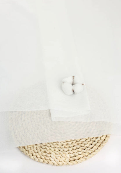 Cotton Lining Fabric, Anti-Static Solid, for Dress, Blouse & Skirt Linings - Natural White