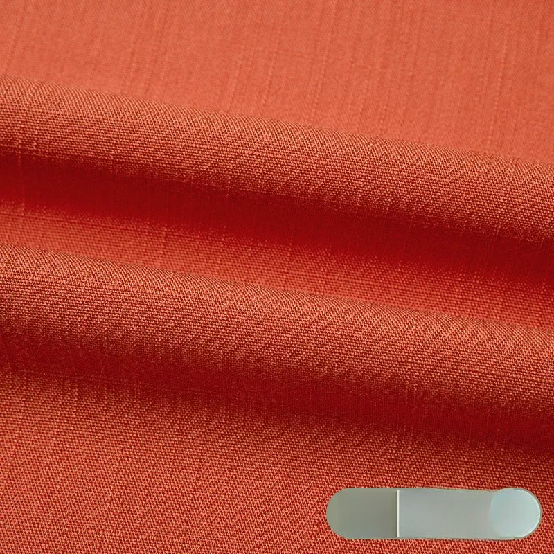 Cotton Linen Slub Fabric, Summer Solid, for Pants, Casual Wear & DIY - Orange Yellow