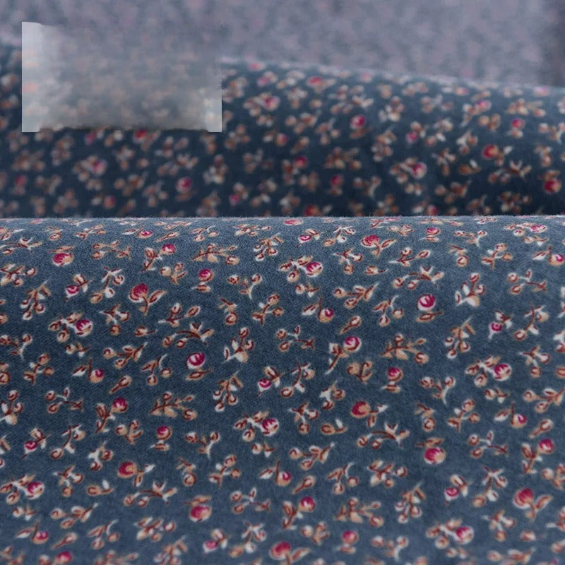 Brushed Cotton Flannel Fabric, Kids Prints, for Kids' Wear, Pajamas & DIY - Little Flower Branch
