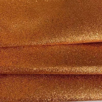 Chunky Glitter Fabric By The Yard | 25 Colors, 59" Wide for Wedding Decor & Hand Craft - Orange
