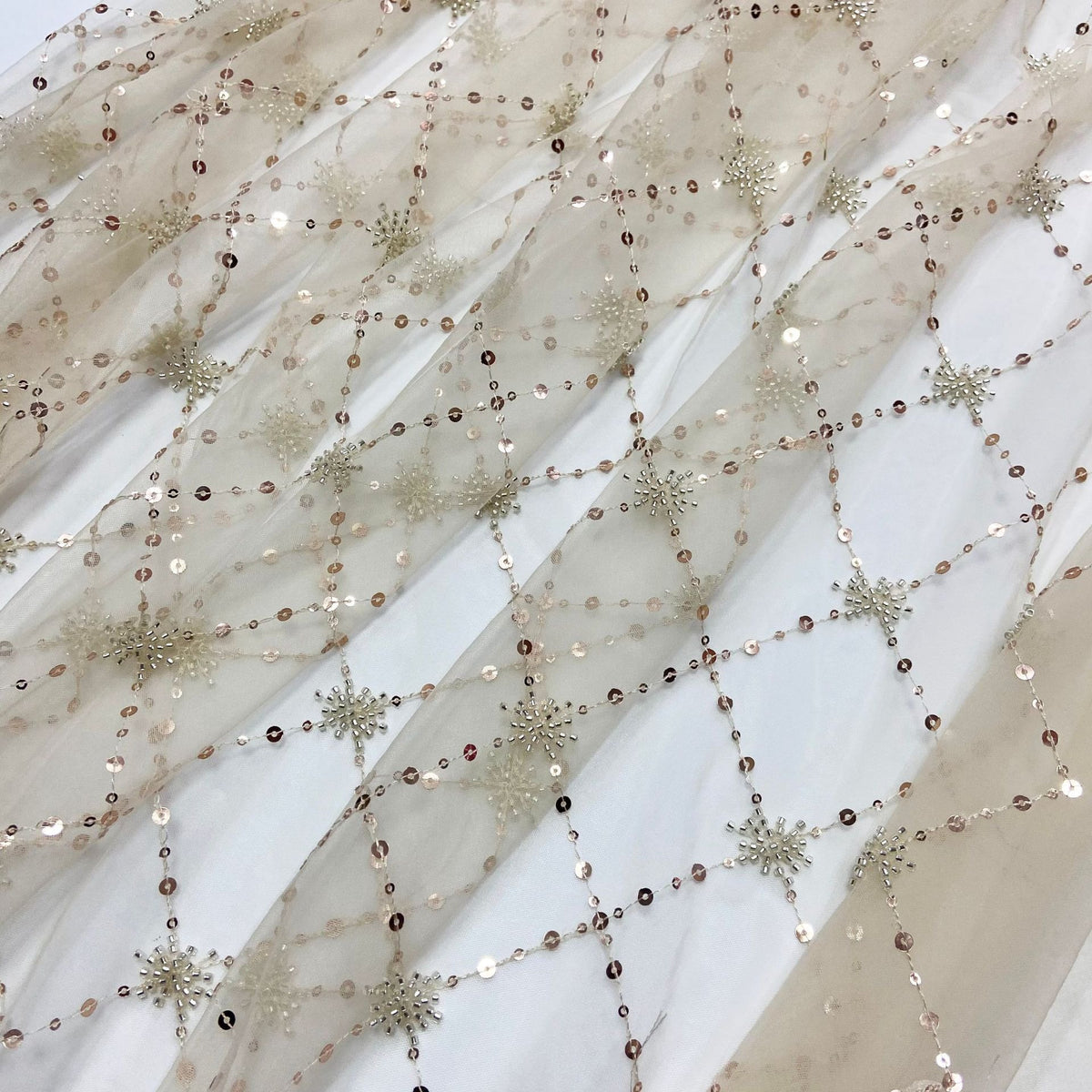 Sequin Mesh Fabric, Checkerboard for Skirts, 51 in Wide