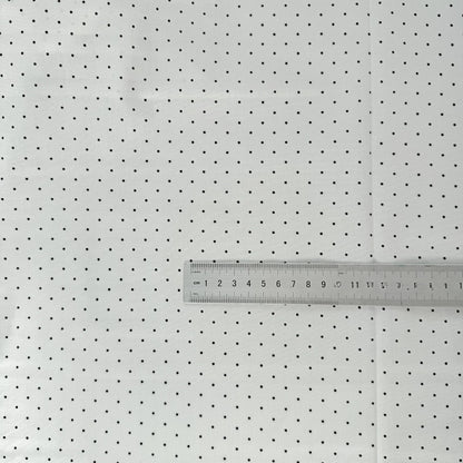 Cotton Print Fabric, Black & White Motifs, for Dollwear, Tablecloths & Scrunchies - Black Polka Dot