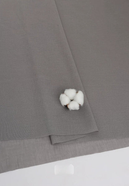 Cotton Lining Fabric, Anti-Static Solid, for Dress, Blouse & Skirt Linings - Gray