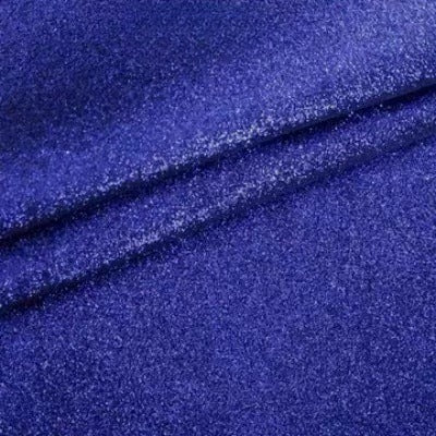 Chunky Glitter Fabric By The Yard | 25 Colors, 59" Wide for Wedding Decor & Hand Craft - Royal Blue