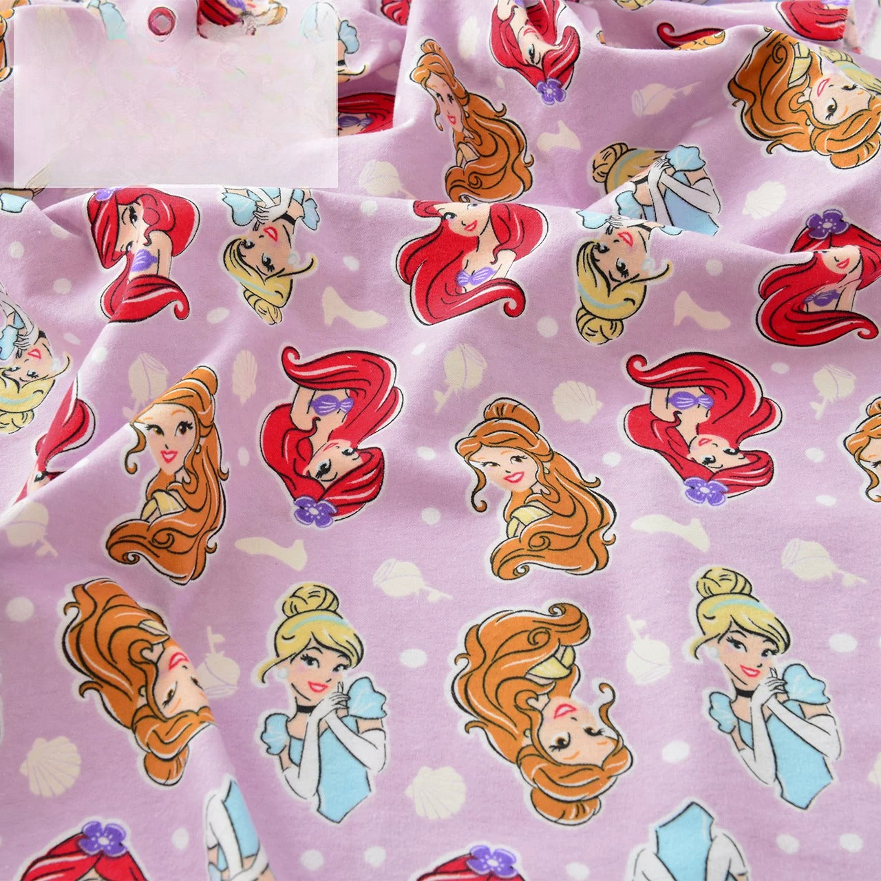 Brushed Cotton Flannel Fabric, Kids Prints, for Kids' Wear, Pajamas & DIY - Green Little Princess