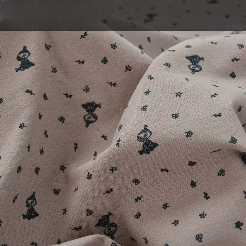 Brushed Cotton Flannel Fabric, Kids Prints, for Kids' Wear, Pajamas & DIY - Neon Yellow Girl Print