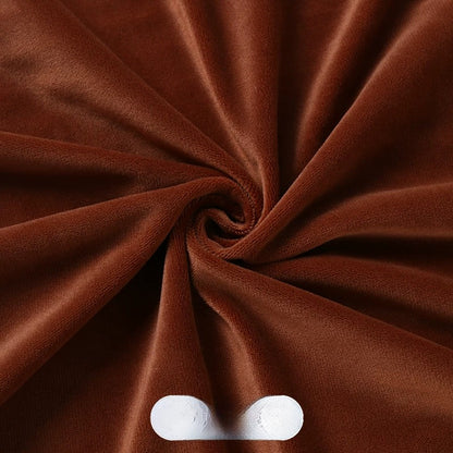 Crystal Velvet Doll Skin Fabric, Short Pile, for Plush Dolls, Toys & Linings - Red Brown