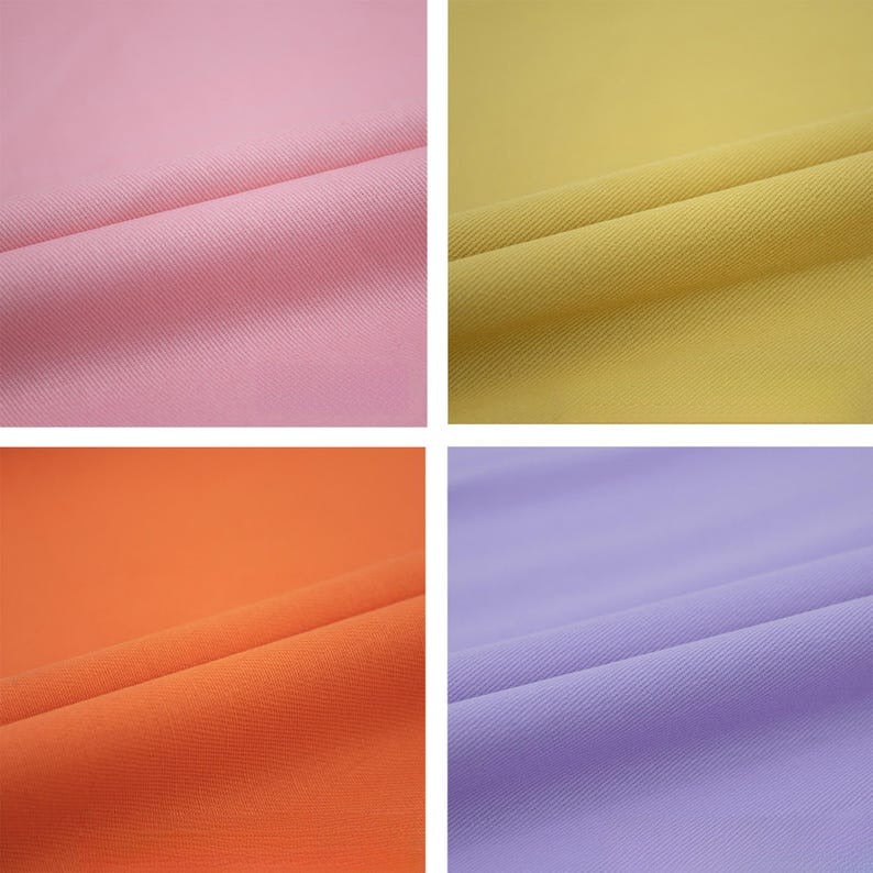 Colored Denim Fabric, 100% Cotton, 59 in Wide