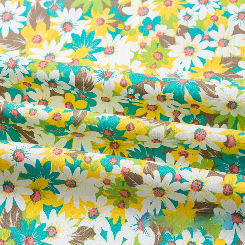 Cotton Poplin Fabric, Floral Printed, for Summer Shirts, Dresses & Blouses