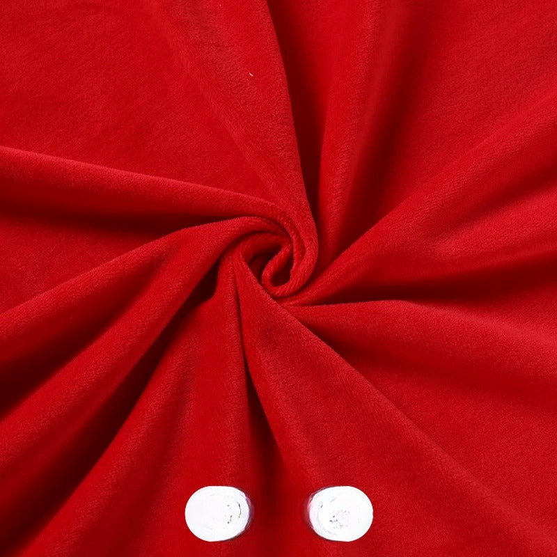 Crystal Velvet Doll Skin Fabric, Short Pile, for Plush Dolls, Toys & Linings - Bright Red