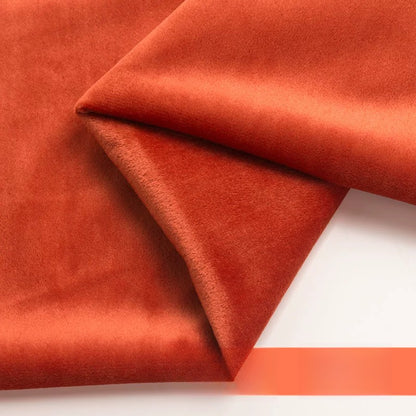 Velvet Fabric, Golden Velour Solid, for Cushions, Curtains & Costumes - Orange Yellow