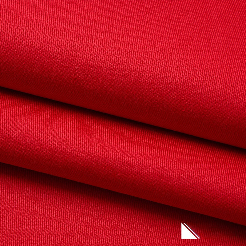 Cotton Drill Fabric, Heavy Twill Solid, for Pants, Workwear & Jackets - Red