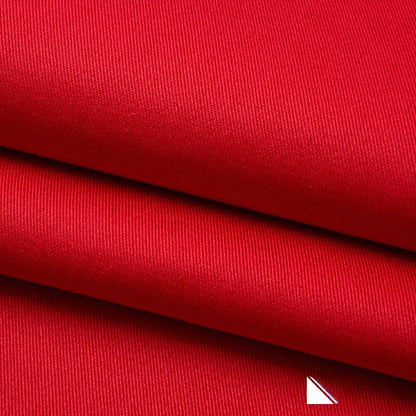 Cotton Drill Fabric, Heavy Twill Solid, for Pants, Workwear & Jackets - Red