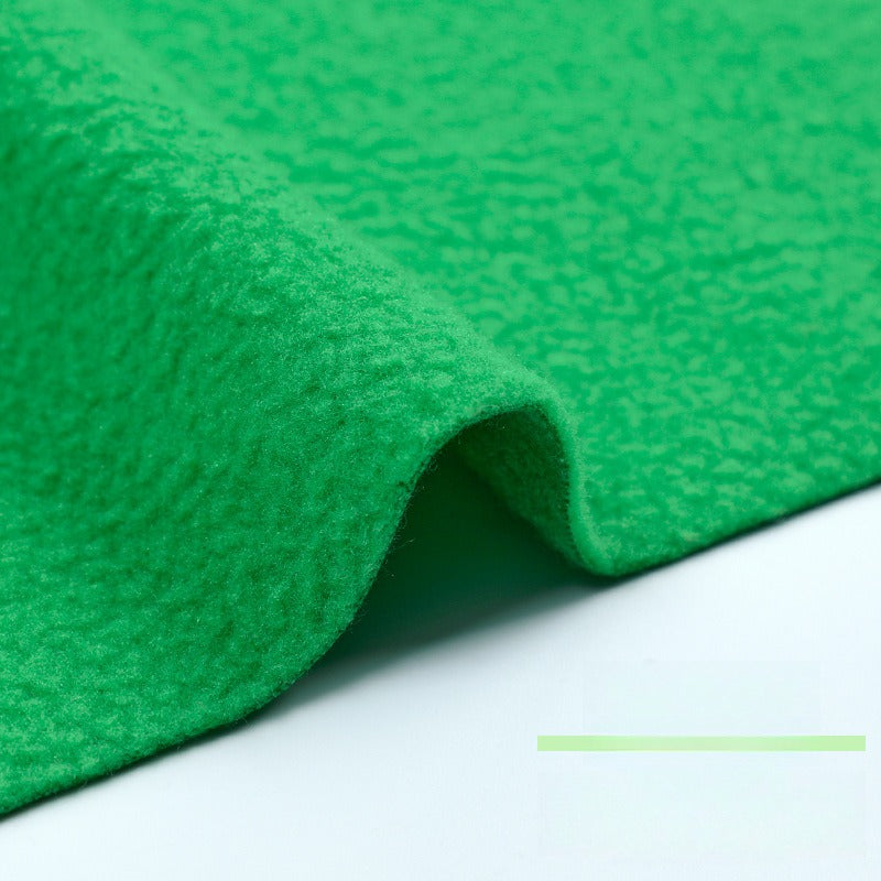 Fleece Fabric, Short Pile Solid, for Jackets, Linings & Plush Toys - Green