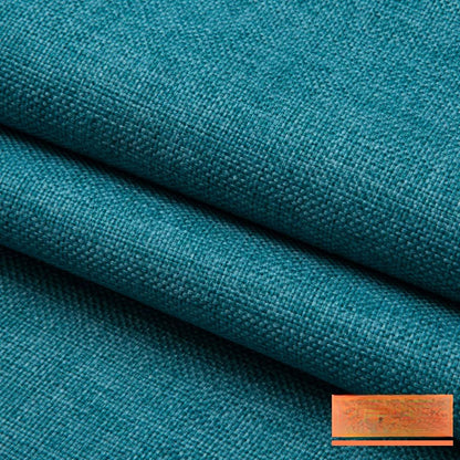 Cotton Linen Fabric, Heavy Plain Weave, for Sofa Covers, Tablecloths & Cushions - Azure