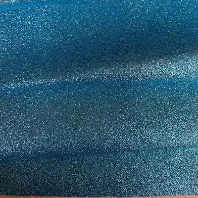 Chunky Glitter Fabric By The Yard | 25 Colors, 59" Wide for Wedding Decor & Hand Craft - Lake Blue