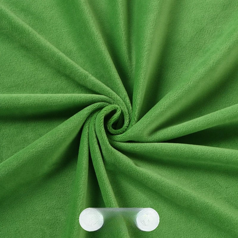 Crystal Velvet Doll Skin Fabric, Short Pile, for Plush Dolls, Toys & Linings - Bamboo Green