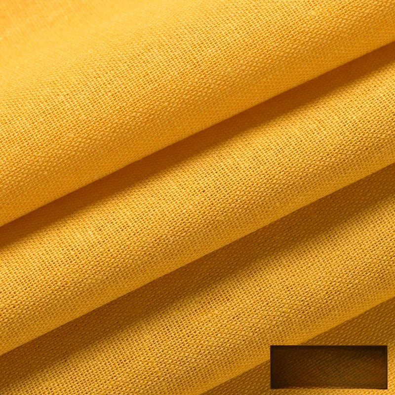 Linen Fabric, Thin Handmade Solid, for Hanfu, Embroidery & Summer DIY - Golden Yellow
