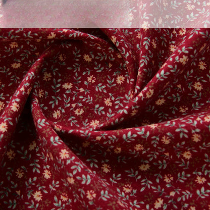 Brushed Cotton Flannel Fabric, Kids Prints, for Kids' Wear, Pajamas & DIY - White Jujube Bloom