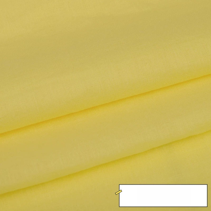 Cotton Lining Fabric, Plain Solid, for Baby Clothing, Dresses & Linings - Light Yellow