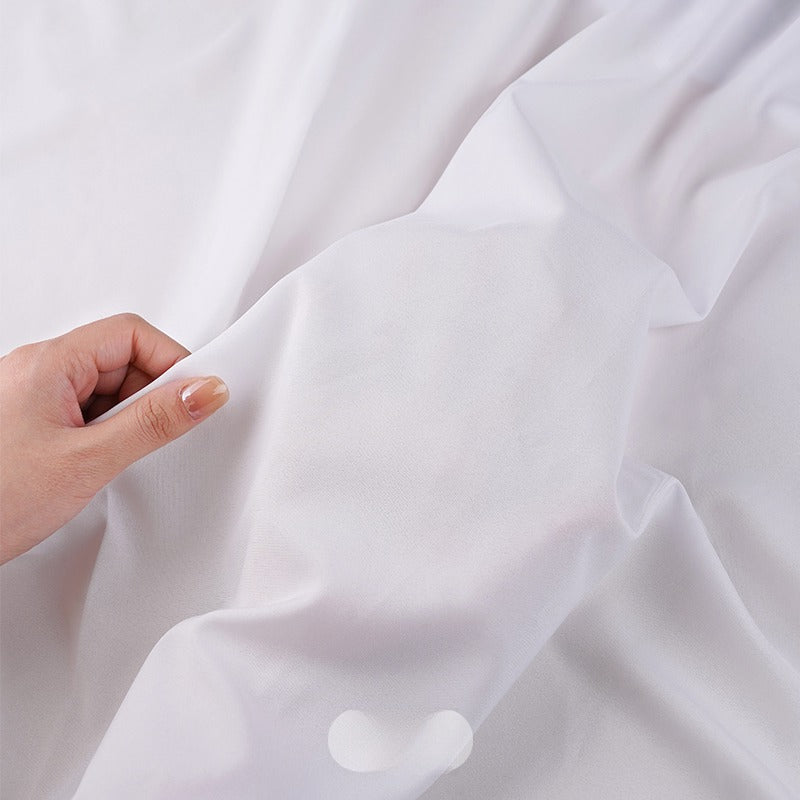 4-Way Stretch Lining Fabric, Solid, for Dress, Skirt & Anti-Exposure Linings - Bleached White