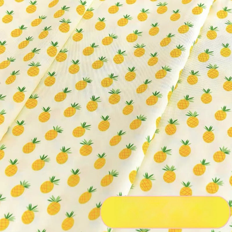 Cotton Twill Fabric, Kids Cartoon Print, for Kids' Bedding, Babywear & Quilts - Cute Pineapple