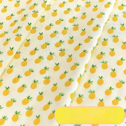 Cotton Twill Fabric, Kids Cartoon Print, for Kids' Bedding, Babywear & Quilts - Cute Pineapple