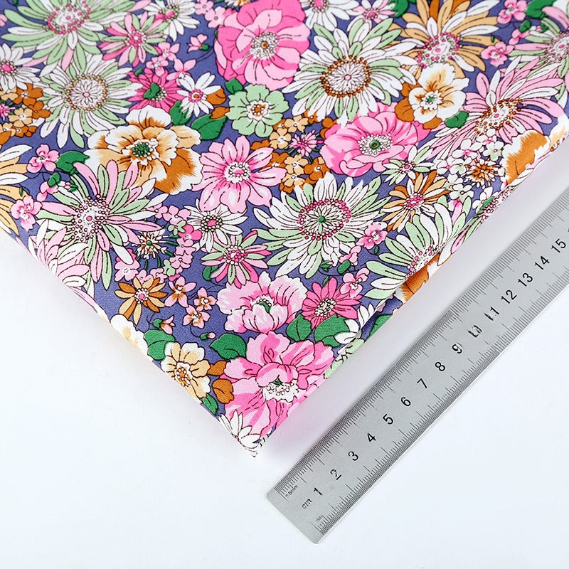 Poly Retro Floral Fabric, for Hair Accessories & Crafts - Retro Floral