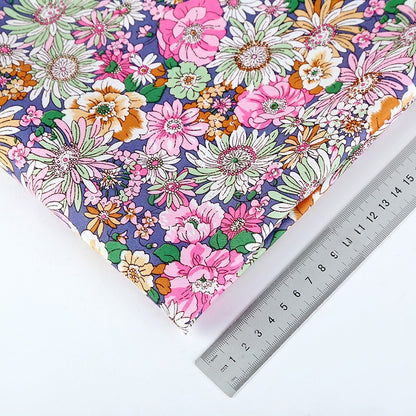 Poly Retro Floral Fabric, for Hair Accessories & Crafts - Retro Floral