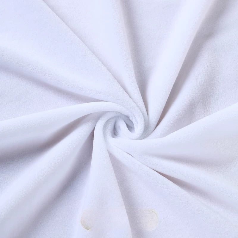 Crystal Velvet Doll Skin Fabric, Short Pile, for Plush Dolls, Toys & Linings - White