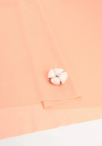 Cotton Lining Fabric, Anti-Static Solid, for Dress, Blouse & Skirt Linings - Pink Orange
