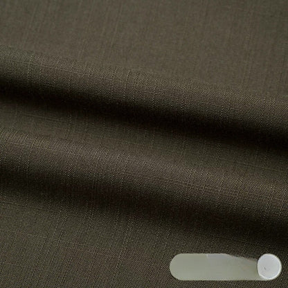 Cotton Linen Slub Fabric, Summer Solid, for Pants, Casual Wear & DIY - Coffee