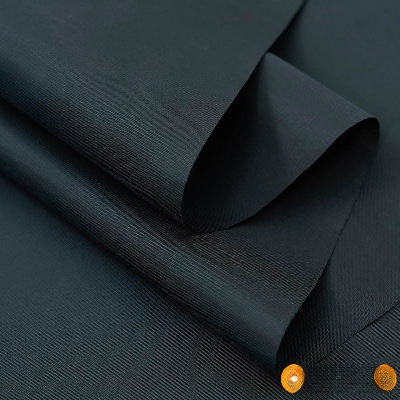 Polyester Taffeta Lining Fabric, Solid, for Suits, Coats & Bags - Black