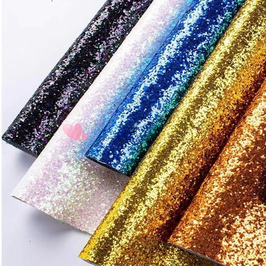 Sequin Faux Leather Fabric By The Yard | 19 Colors, 54" Wide for Bags & Accessories