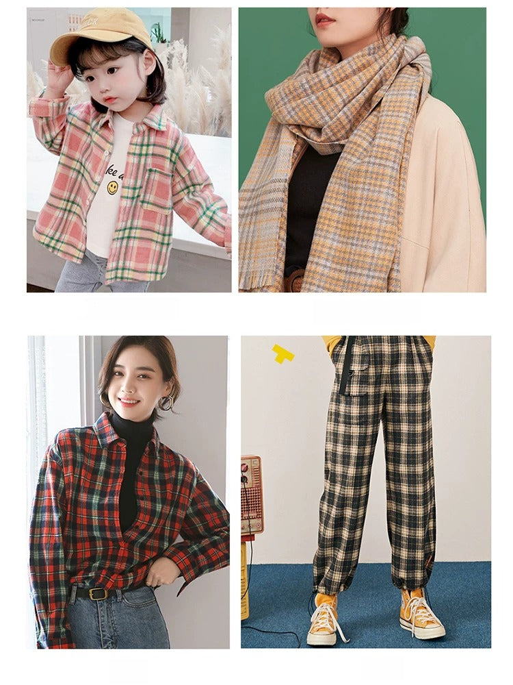 Brushed Plaid Shirt Fabric, Tartan Check, for Shirts, Skirts & JK Uniforms